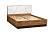 Кровать Гамма с ортопедическим основанием 54.15 Дуб золотой/Белый