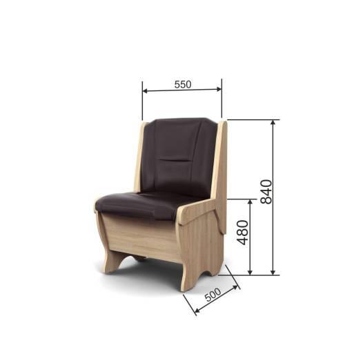 Скамья Лотос 550 дуб/умбер